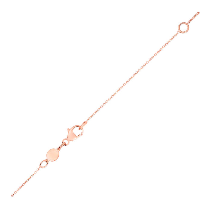 14k Rose Gold Script LOVE Necklace