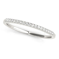 Thumbnail for 14k White Gold Round Thin Diamond Wedding Band (1/4 cttw)