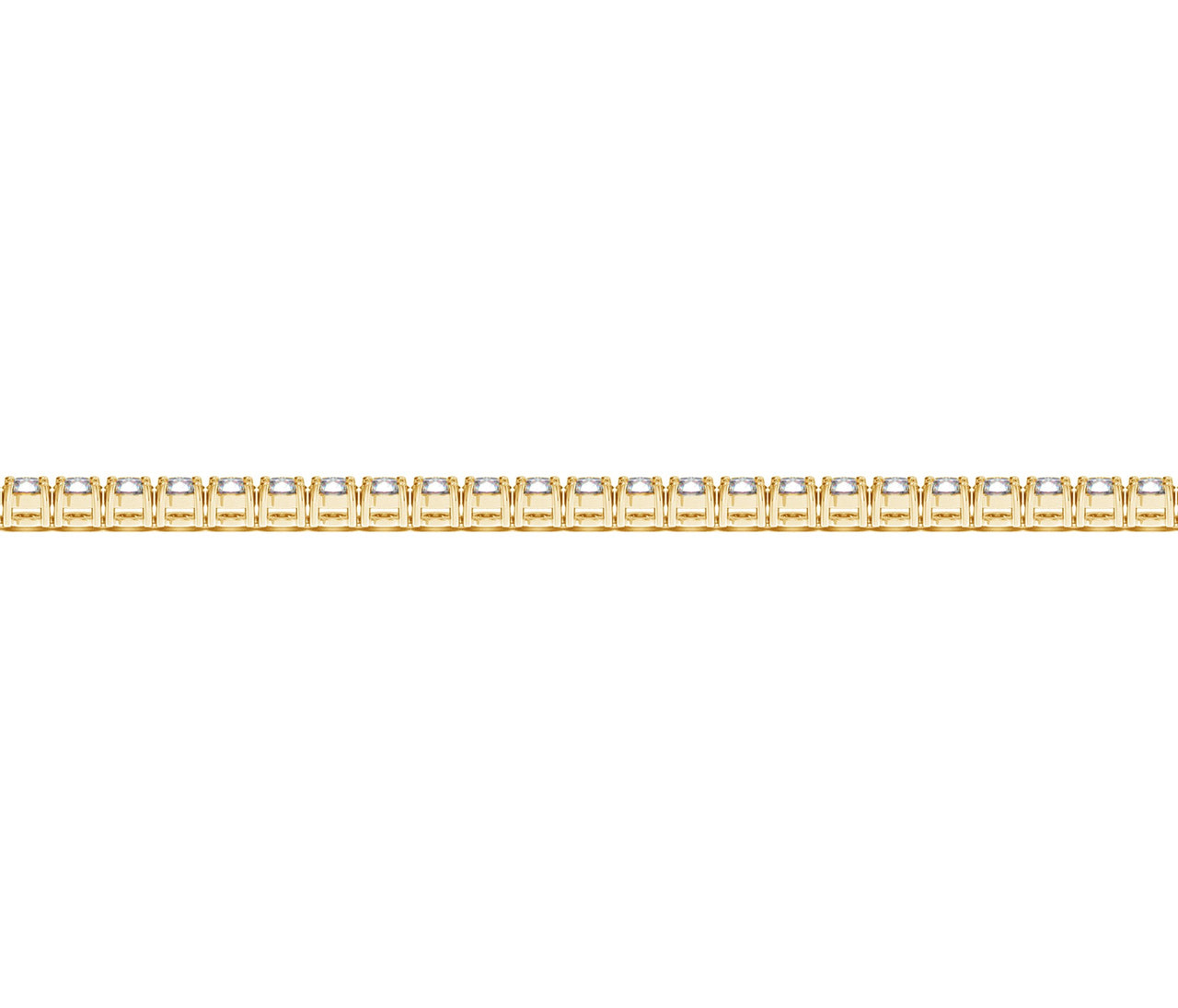 14k Yellow Gold Round Diamond Tennis Bracelet (2 cttw)