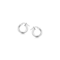 Thumbnail for Sterling Silver Twist Style Small Size Hoop Earrings