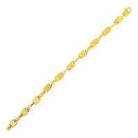 Thumbnail for Mens Polished Link Bracelet in 14k Yellow Gold
