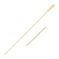 Thumbnail for 14k Yellow Gold Oval Cable Link Chain 0.6mm