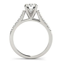 Thumbnail for 14k White Gold Cathedral Design Diamond Engagement Ring (1 1/8 cttw)