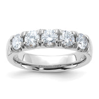 Thumbnail for 14kw 1ct. 5 Stone D E F Pure Light Moissanite Band