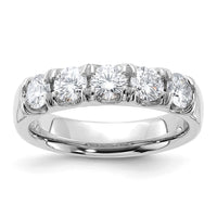 Thumbnail for 14kw 1ct. 5 Stone G H I True Light Moissanite Band