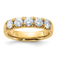 Thumbnail for 14ky 1ct. 5 Stone D E F Pure Light Moissanite Band
