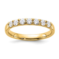 Thumbnail for 14ky 1/2ct. 7 Stone G H I True Light Moissanite Band
