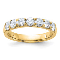 Thumbnail for 14ky 1ct. 7 Stone D E F Pure Light Moissanite Band