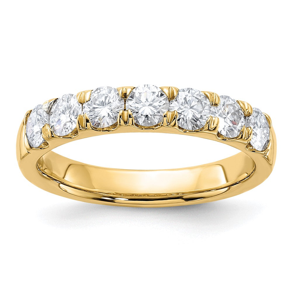 14ky 1ct. 7 Stone G H I True Light Moissanite Band