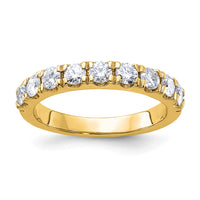 Thumbnail for 14ky 1/2ct. 9 Stone G H I True Light Moissanite Band