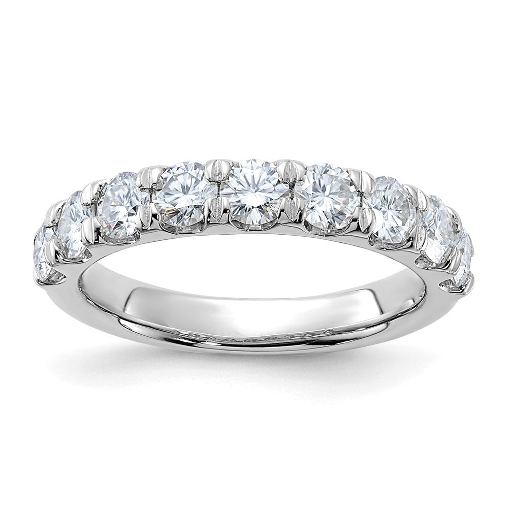 14kw 1.50ct. 9 Stone D E F Pure Light Moissanite Band