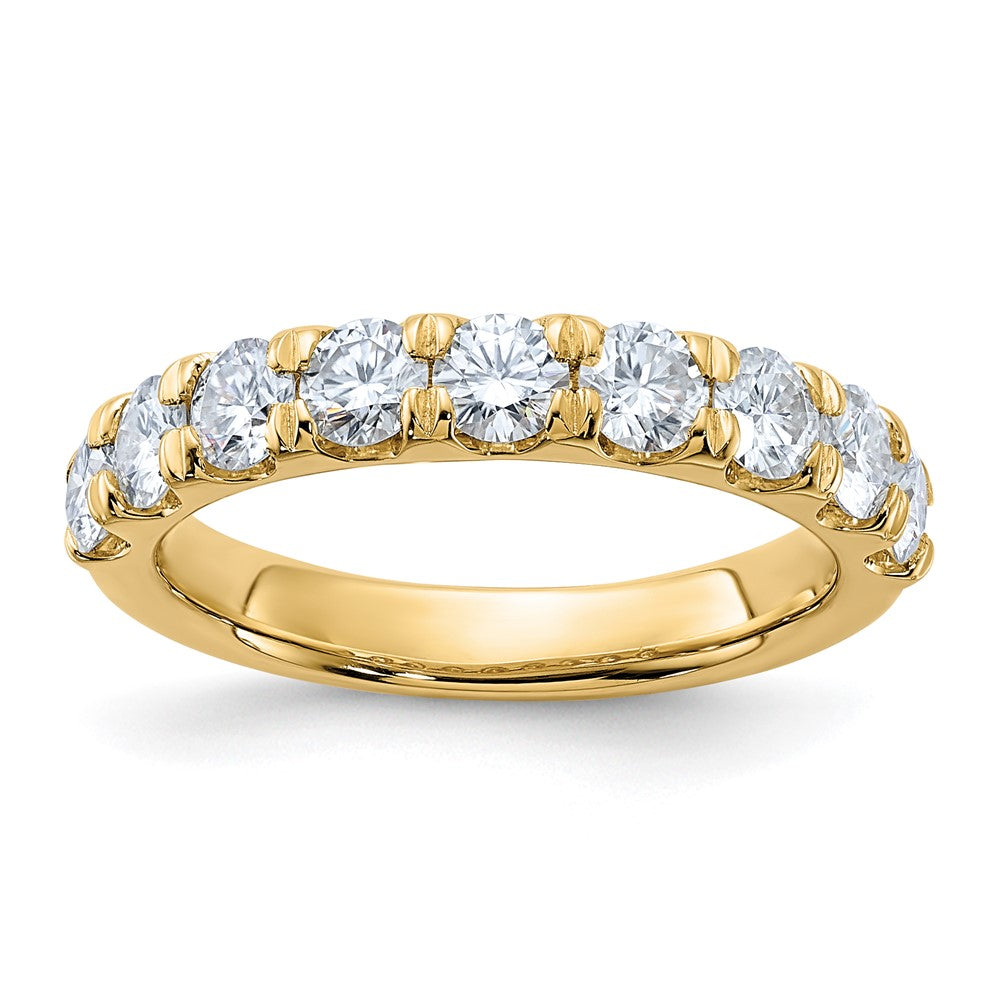 14ky 1.50ct. 9 Stone D E F Pure Light Moissanite Band