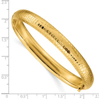 Thumbnail for 14k 5/16 Hammered Fancy Hinged Bangle Bracelet