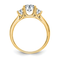 Thumbnail for 14ky 1.50ct. Three Stone with Side Stones D E F Pure Light Moissanite Ring