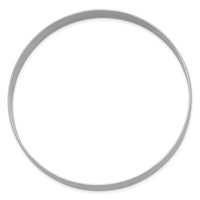Thumbnail for 14k White Gold 8mm Solid Polished Half-Round Slip-On Bangle