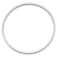 Thumbnail for 14k White Gold 3mm Polished Square Tube Slip-on Bangle