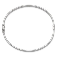 Thumbnail for 14k White Gold 4mm Hinged Bangle