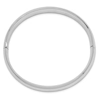 Thumbnail for 14k White Gold High Polished 10.00mm Hinged Bangle