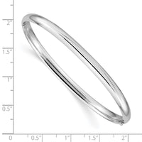 Thumbnail for 14k White Gold High Polished 4.0mm Hinged Bangle