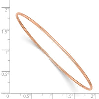 Thumbnail for 14k 1.5mm Rose Gold Polished Slip-on Bangle Bracelet