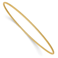 Thumbnail for 14k 1.5mm Textured Slip-on Bangle Bracelet