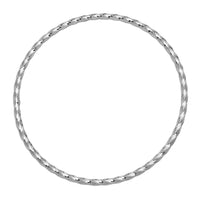 Thumbnail for 14k White Gold 2.50mm Twisted Slip-on Bangle