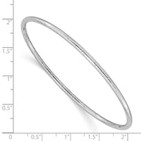 Thumbnail for 14k White Gold 2.5mm Grooved Slip-on Bangle
