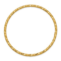 Thumbnail for 14k Polished Textured Slip-on Bangle Bracelet