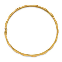 Thumbnail for 14k Yellow Gold Polished Twisted Flexible Bangle
