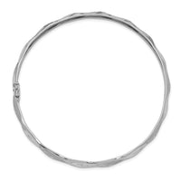 Thumbnail for 14k White Gold Polished Twisted Flexible Bangle
