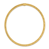 Thumbnail for 14k Yellow Gold Diamond-cut Slip-on Bangle