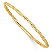 Thumbnail for 14k Yellow Gold Diamond-cut Slip-on Bangle