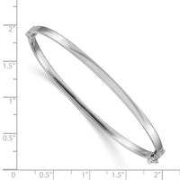 Thumbnail for 14k White Gold Polished Hinged Bangle Bracelet