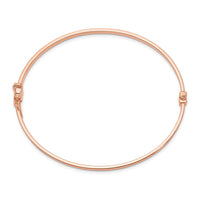 Thumbnail for 14k Rose Gold Polished Hinged Bangle Bracelet