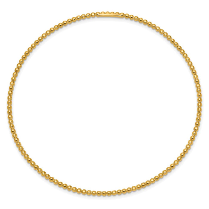 14K Beaded Slip-on Bangle