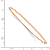 Thumbnail for 14K Rose Gold Beaded Slip-on Bangle