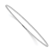 Thumbnail for 14K White Gold Beaded Slip-on Bangle
