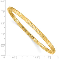 Thumbnail for 14K 4mm Textured Twist Slip-on Bangle