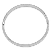 Thumbnail for 14k White Gold 5/16 Textured Hinged Bangle