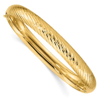Thumbnail for 14k 5/16 Textured Hinged Bangle