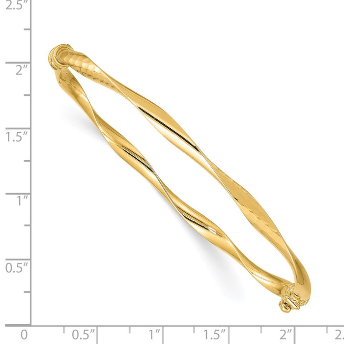 14K Yellow Gold Hinged Bangle Bracelet