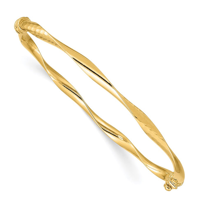 14K Yellow Gold Hinged Bangle Bracelet