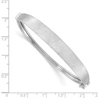 Thumbnail for 14k White Gold Satin Finish Graduated Hinged Bangle