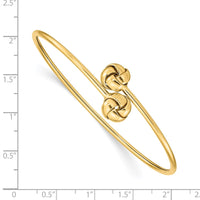 Thumbnail for 14K Polished Love Knot Flexible Bangle