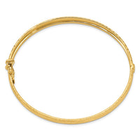 Thumbnail for 14k D/C Textured Hinged Bangle