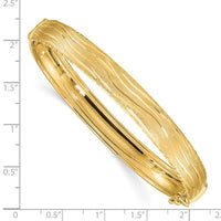Thumbnail for 14k D/C Textured Hinged Bangle