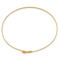 Thumbnail for 14K Brushed and Polished Hearts Flexible Bangle