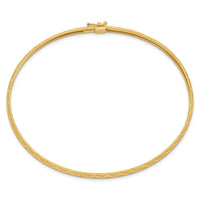 Thumbnail for 14k Hexagonal Design Diamond-cut Flexible Bangle