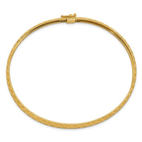 Thumbnail for 14k Hexagonal Design Diamond-cut Flexible Bangle
