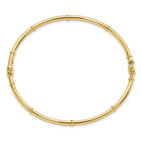 Thumbnail for 14K Polished Fancy Hinged Bangle